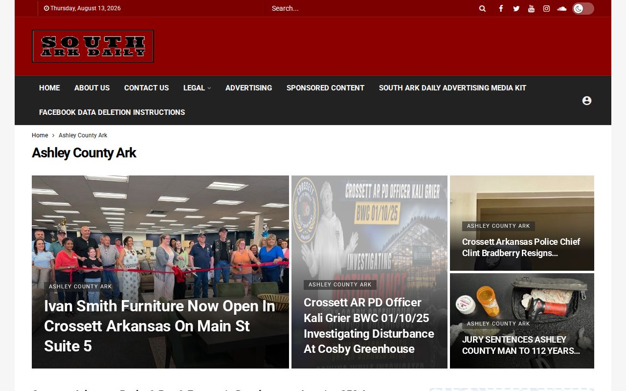 Ashley County crime news archive on South Ark Daily